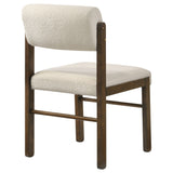 Kehoe Cream/Walnut Upholstered Dining Side Chair (Set of 2) - Ornate Home