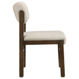 Kehoe Cream/Walnut Upholstered Dining Side Chair (Set of 2) - Ornate Home