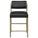 Kehoe Natural Oak/Black Upholstered Counter Height Chair (Set of 2) - Ornate Home