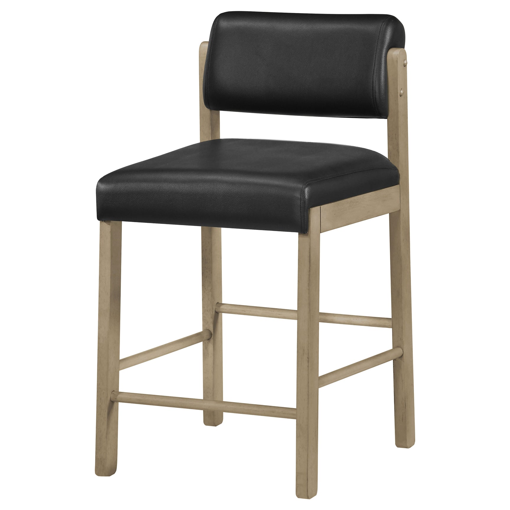 Kehoe Natural Oak/Black Upholstered Counter Height Chair (Set of 2) - Ornate Home