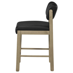 Kehoe Natural Oak/Black Upholstered Counter Height Chair (Set of 2) - Ornate Home