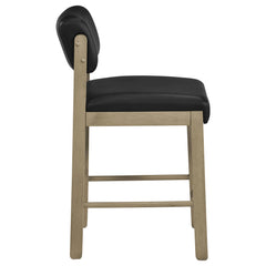 Kehoe Natural Oak/Black Upholstered Counter Height Chair (Set of 2) - Ornate Home
