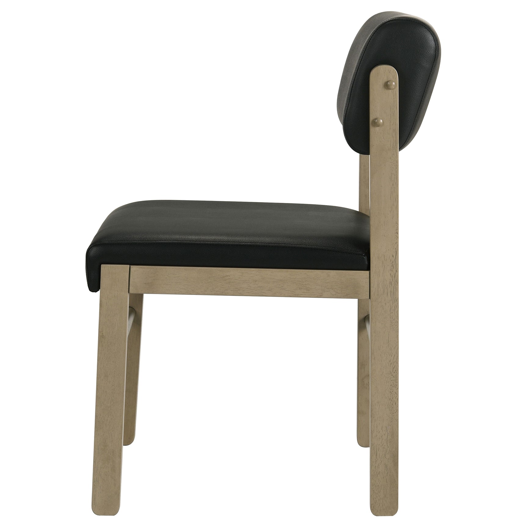 Kehoe Natural Oak/Black Upholstered Dining Side Chair (Set of 2) - Ornate Home