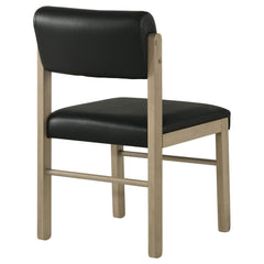 Kehoe Natural Oak/Black Upholstered Dining Side Chair (Set of 2) - Ornate Home