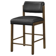 Kehoe Walnut/Black Upholstered Counter Height Chair- (Set of 2) - Ornate Home