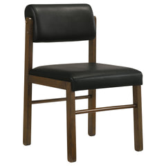 Kehoe Walnut/Black Upholstered Dining Side Chair (Set of 2) - Ornate Home