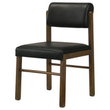 Kehoe Walnut/Black Upholstered Dining Side Chair (Set of 2) - Ornate Home
