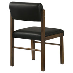 Kehoe Walnut/Black Upholstered Dining Side Chair (Set of 2) - Ornate Home