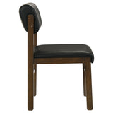 Kehoe Walnut/Black Upholstered Dining Side Chair (Set of 2) - Ornate Home