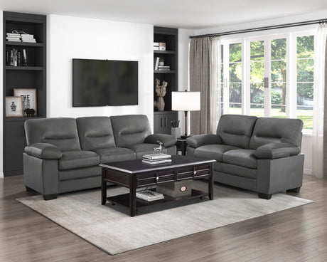 Keighly Dark Gray Loveseat - Ornate Home