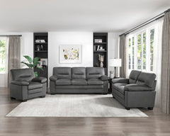 Keighly Dark Gray Loveseat - Ornate Home