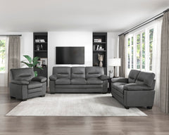 Keighly Dark Gray Loveseat - Ornate Home