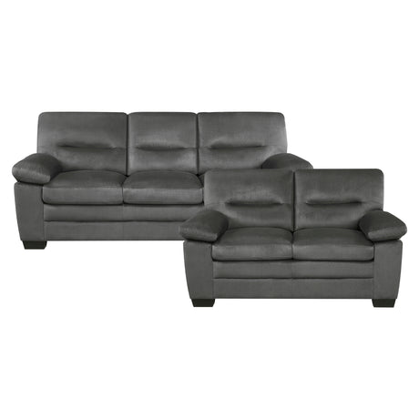 Keighly Dark Gray Sofa & Loveseat - Ornate Home