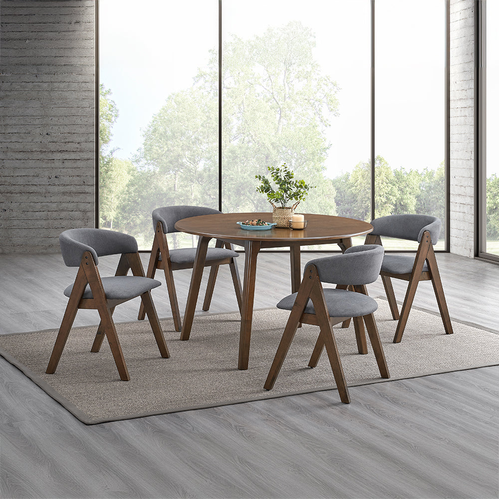 Keiki Walnut Round Dining Table - Ornate Home