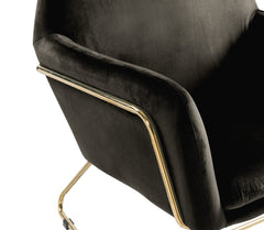 Keira Black 29.5"W Velvet Accent Chair - Ornate Home