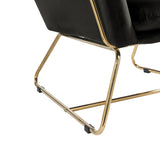 Keira Black 29.5"W Velvet Accent Chair - Ornate Home