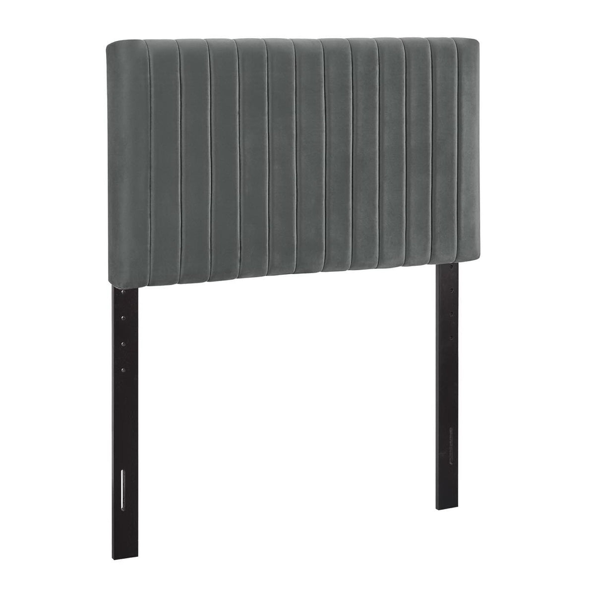 Keira Gray Performance Velvet Twin Headboard - Ornate Home