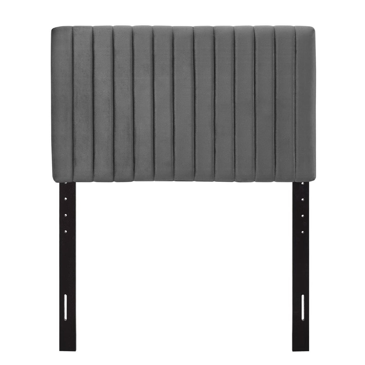 Keira Gray Performance Velvet Twin Headboard - Ornate Home