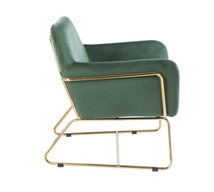 Keira Green 29.5"W Velvet Accent Chair - Ornate Home