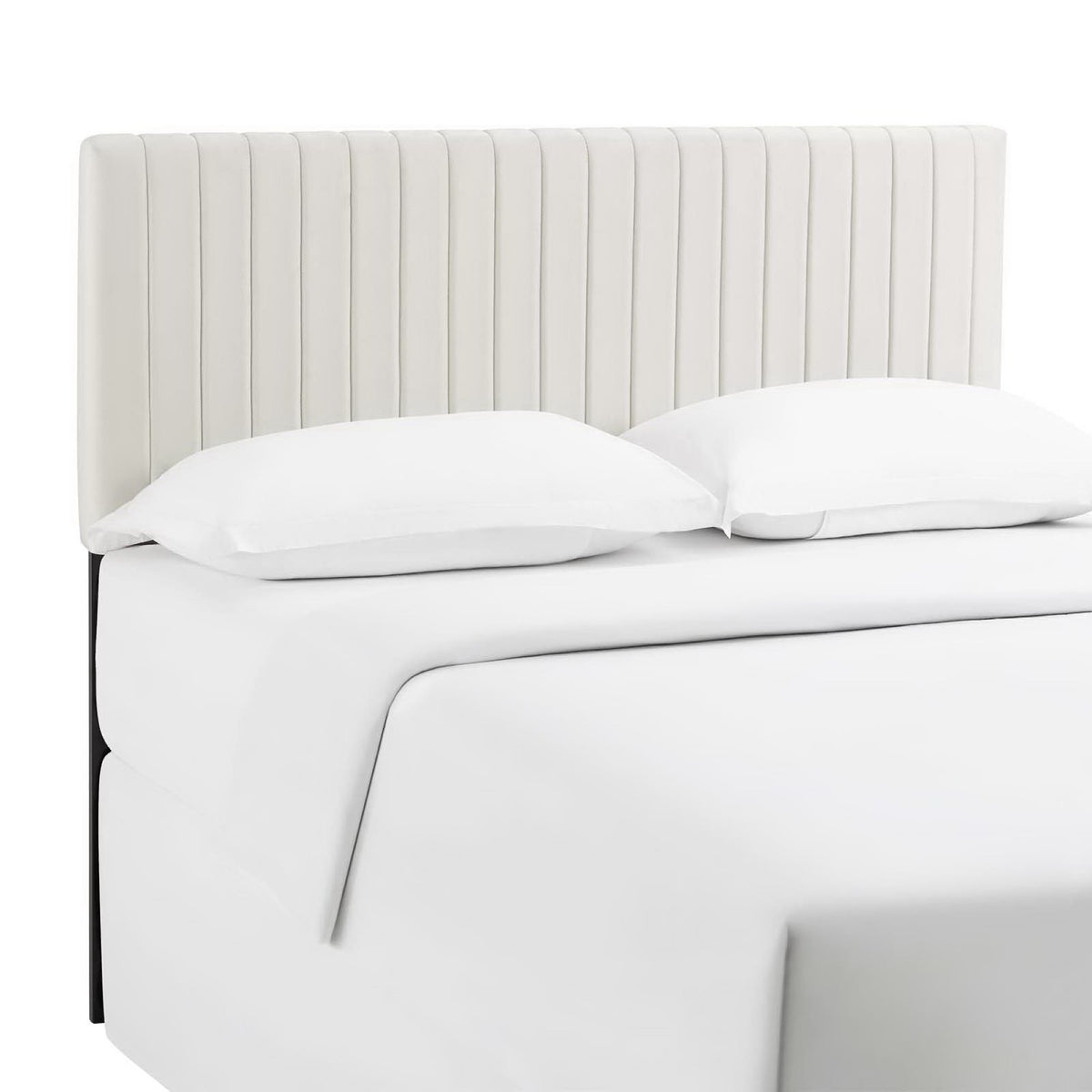 Keira Ivory Performance Velvet King/California King Headboard - Ornate Home