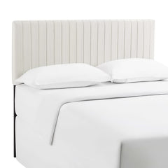 Keira Ivory Performance Velvet King/California King Headboard - Ornate Home