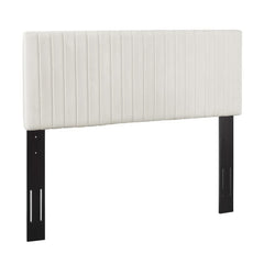Keira Ivory Performance Velvet King/California King Headboard - Ornate Home