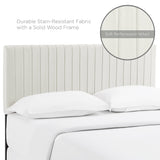 Keira Ivory Performance Velvet King/California King Headboard - Ornate Home