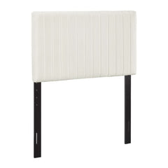 Keira Ivory Performance Velvet Twin Headboard - Ornate Home