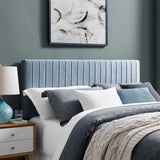 Keira Light Blue Performance Velvet Full / Queen Headboard - Ornate Home