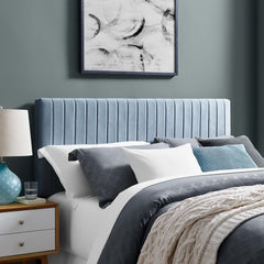 Keira Light Blue Performance Velvet Full / Queen Headboard - Ornate Home