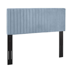 Keira Light Blue Performance Velvet Full / Queen Headboard - Ornate Home
