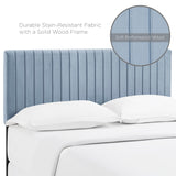 Keira Light Blue Performance Velvet Full / Queen Headboard - Ornate Home