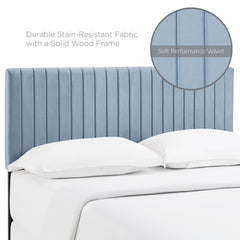 Keira Light Blue Performance Velvet Full / Queen Headboard - Ornate Home