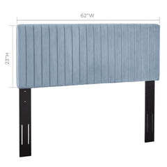Keira Light Blue Performance Velvet Full / Queen Headboard - Ornate Home