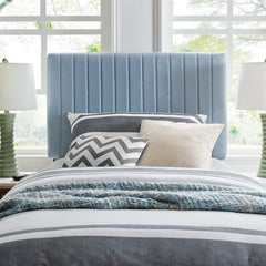 Keira Light Blue Performance Velvet Twin Headboard - Ornate Home