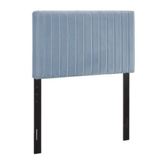 Keira Light Blue Performance Velvet Twin Headboard - Ornate Home