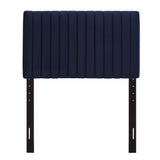 Keira Midnight Blue Performance Velvet Twin Headboard - Ornate Home