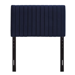 Keira Midnight Blue Performance Velvet Twin Headboard - Ornate Home