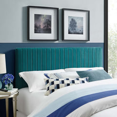 Keira Teal Performance Velvet Full / Queen Headboard - Ornate Home