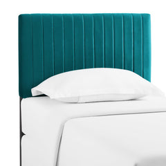 Keira Teal Performance Velvet Twin Headboard - Ornate Home
