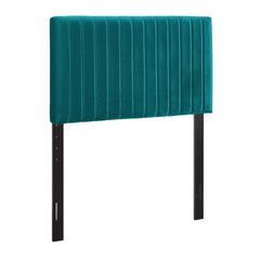 Keira Teal Performance Velvet Twin Headboard - Ornate Home
