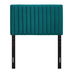 Keira Teal Performance Velvet Twin Headboard - Ornate Home