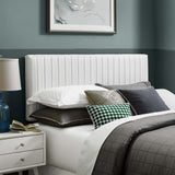 Keira White Faux Leather Full / Queen Headboard - Ornate Home