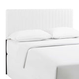 Keira White Faux Leather Full / Queen Headboard - Ornate Home