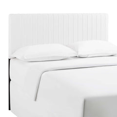 Keira White Faux Leather Full / Queen Headboard - Ornate Home