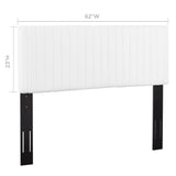 Keira White Faux Leather Full / Queen Headboard - Ornate Home