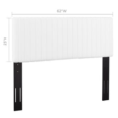 Keira White Faux Leather Full / Queen Headboard - Ornate Home