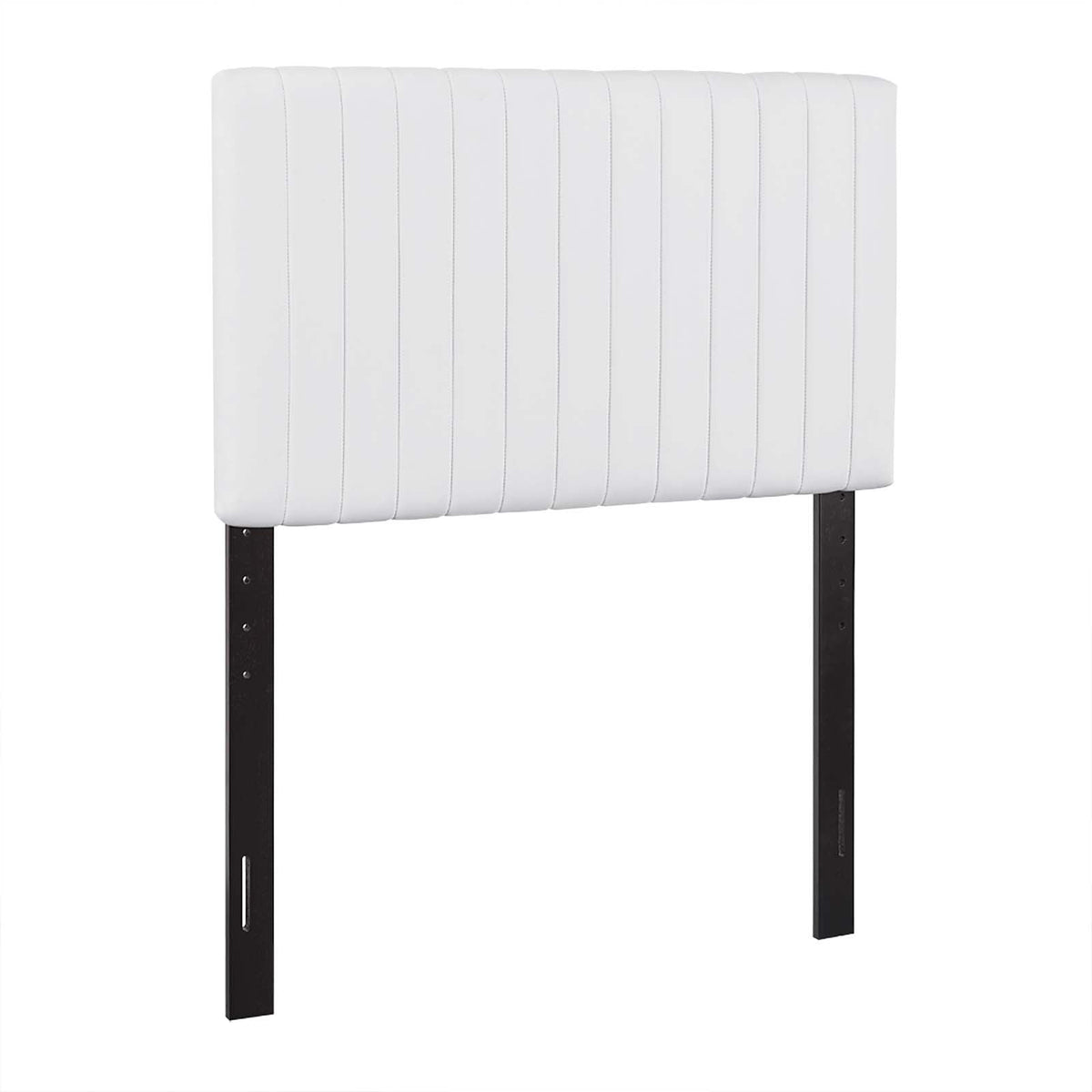 Keira White Faux Leather Twin Headboard - Ornate Home