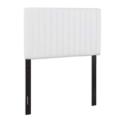 Keira White Faux Leather Twin Headboard - Ornate Home