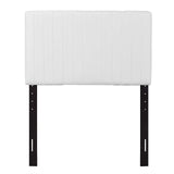 Keira White Faux Leather Twin Headboard - Ornate Home